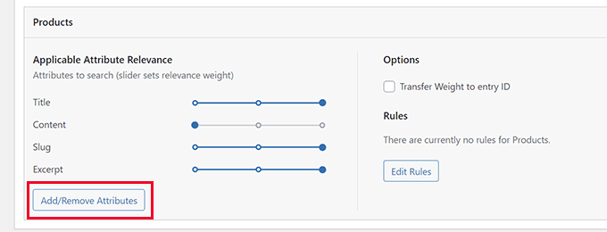 Product attributes