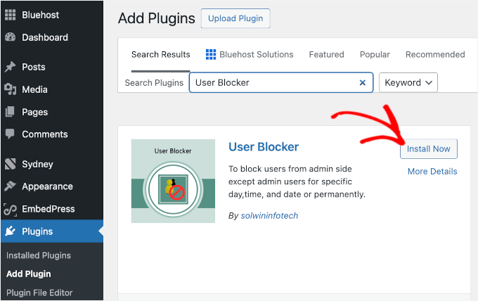 Installing User Blocker Installing User Blocker