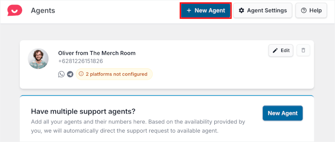 Adding a new Telegram agent Adding a new Telegram agent