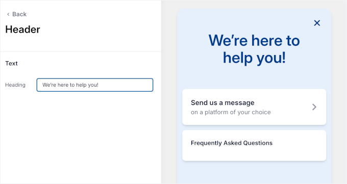 Customizing Telegram chat box's header Customizing Telegram chat box's header