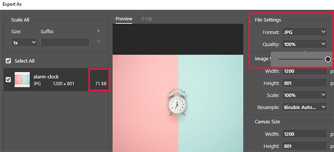 Optimize image before saving