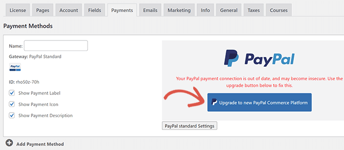 升级至 PayPal 商务
