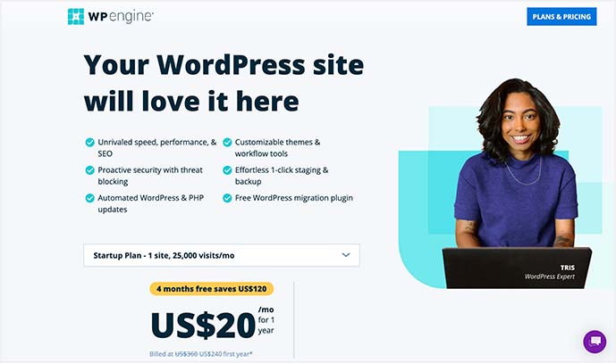 WP Engine WordPress Hosting Homepage