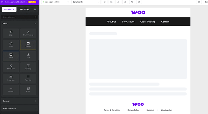 Constructor de arrastrar y soltar de YayMail