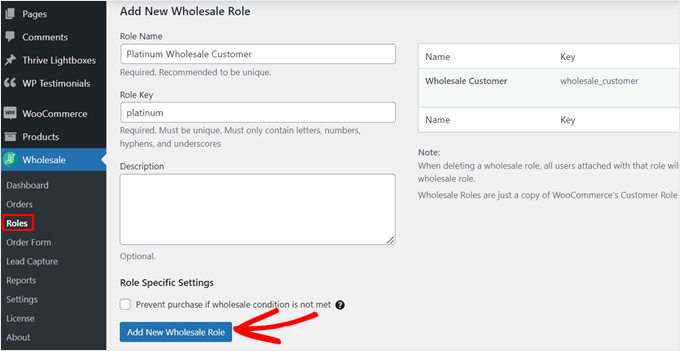 Adding a new wholesale customer role for WooCommerce