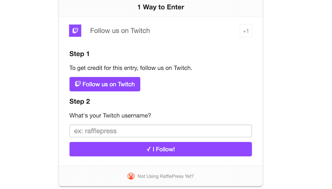 A Twitch giveaway