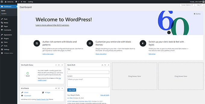 WordPress 管理区域