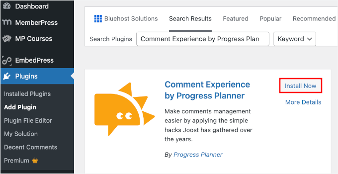 Installing Comment Experience Installing Comment Experience