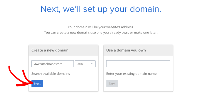 create a new domain