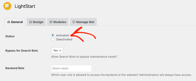 How to activate maintenance mode in WordPress