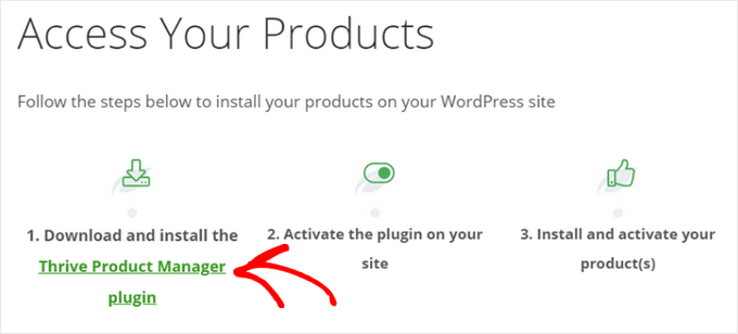 Install the Thrive Product Manager plugin