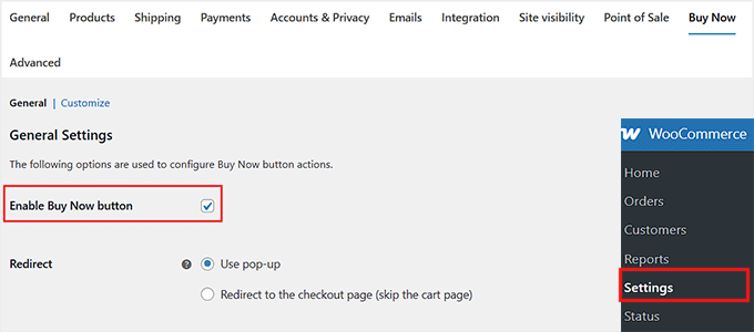 Activer le bouton Acheter maintenant dans WooCommerce