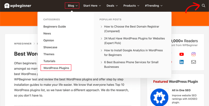 Checking WPBeginner Tutorials on the Plugin