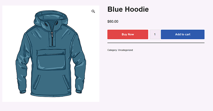 Aperçu du bouton Acheter maintenant dans WooCommerce