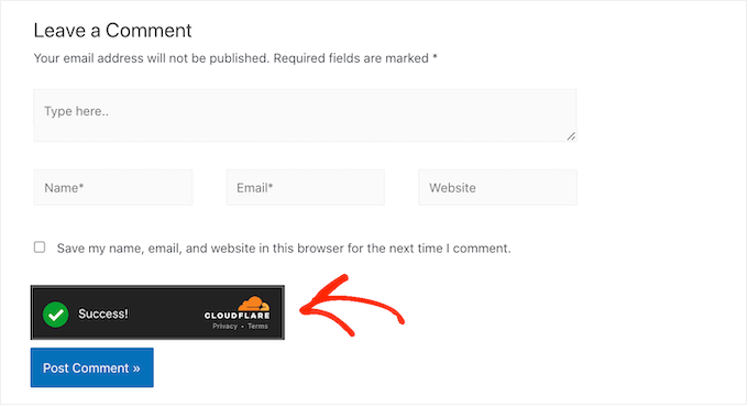 CAPTCHA Cloudflare Turnstile с темной темой