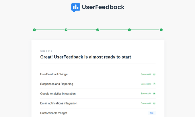 UserFeedback 功能和插件已成功安装
