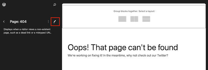 编辑 WordPress 主题中的 404 模板