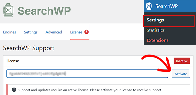 SearcWP license