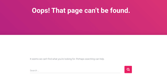 ThemeIsle Hestia WordPress 主题中包含的 404 模板