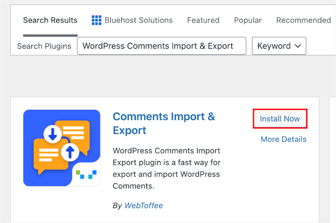 Installing Comments Import and Export