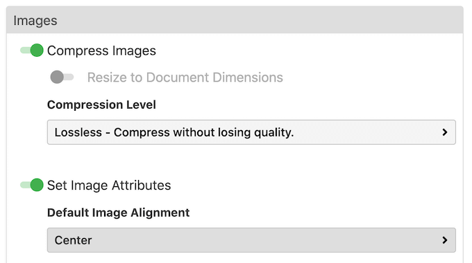 Optimizing images automatically using Wordable