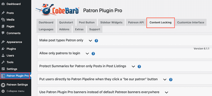 Restricting content in WordPress to Patreon members
