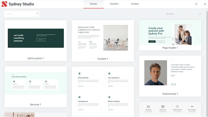 Importing designs into the Elementor page builder