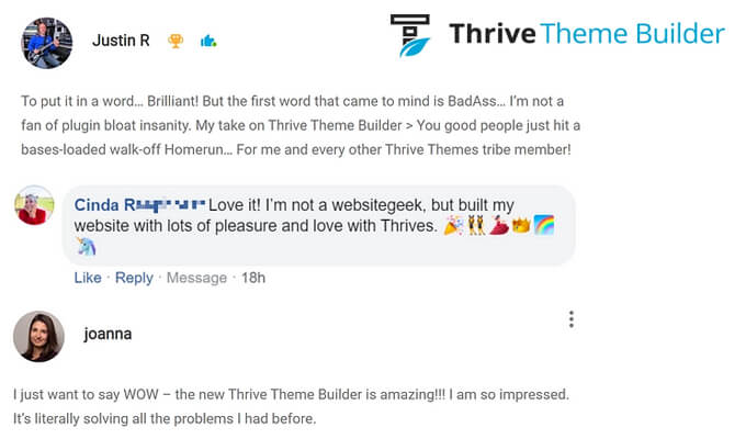 Thrive Theme Builder Testimonials
