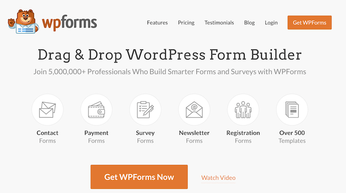 适用于 WordPress 的 WPForms 表单生成器插件