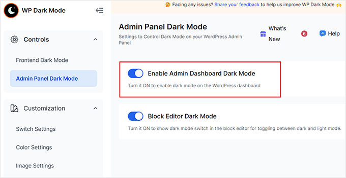 Add dark mode in the WordPress dashboard