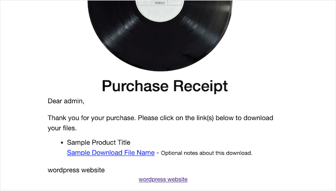 将您的音乐商店的徽标添加到购买收据电子邮件中