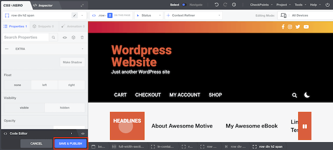 如何将 CSS 影子发布到 WordPress