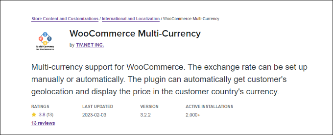 WooCommerce multi currency