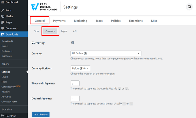Cum să schimbați setările valutare în magazinul dvs. online de muzică