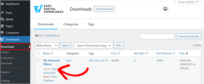 Vânzarea muzicii online folosind WordPress și Easy Digital Downloads