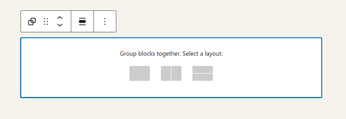 Group block layout