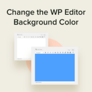 How to change the WordPress editor background color