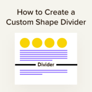 How to create a custom shape divider in WordPress