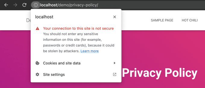 Google Chrome Warning About Insecure Websites