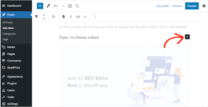 Adding a Separator block to WordPress