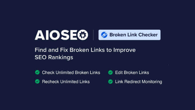 aioseo broken link checker
