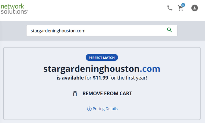 Domän tillgänglig för registrering