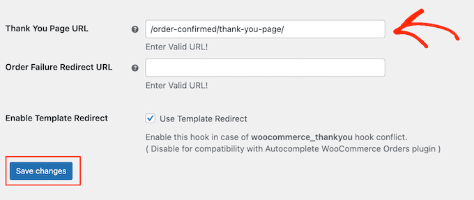 Redirecting to a custom thank you page in WooCommerce