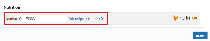 Add label ID for Nutrifox