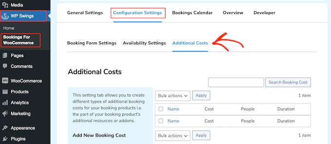 The Bookings for WooCommerce WordPress plugin