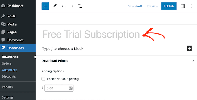Creating a free trial subscription using Easy Digital Downloads