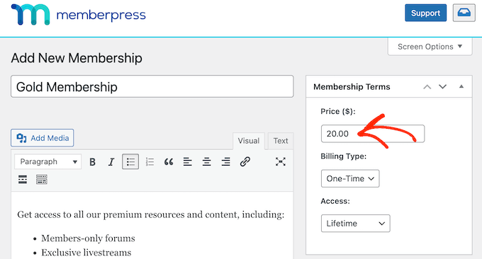 使用 MemberPress 创建付费会员订阅