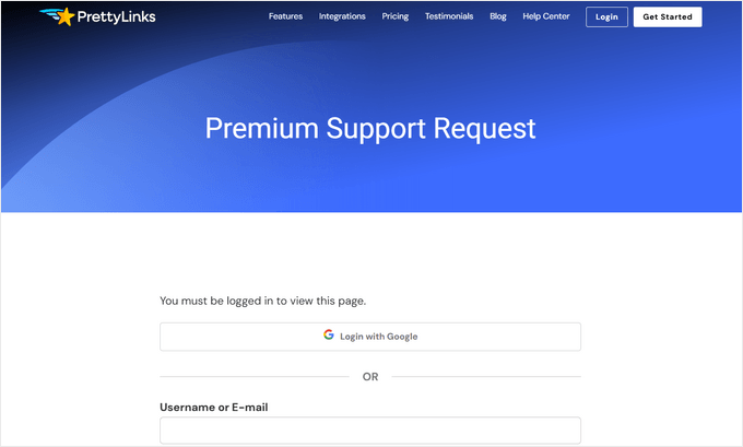 An affiliate marketing support ticket