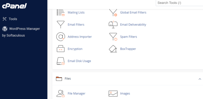 Bluehost cPanel settings