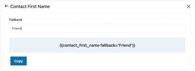 Creating a fallback for a dynamic merge tag